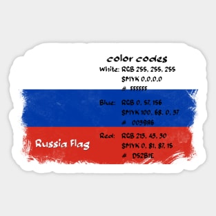 Russia flag. Sticker